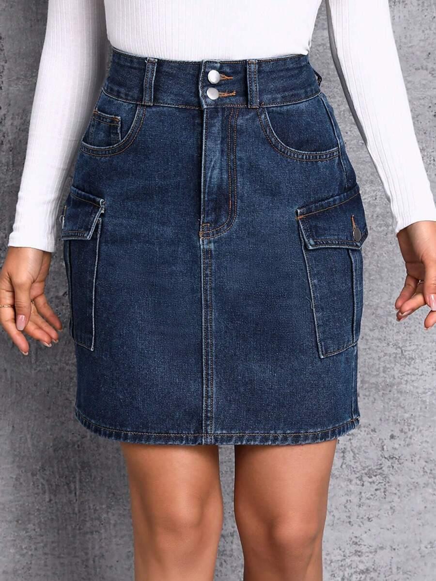 granatowa SPÓDNICA JEANS