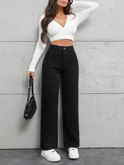 czarne spodnie jeans 