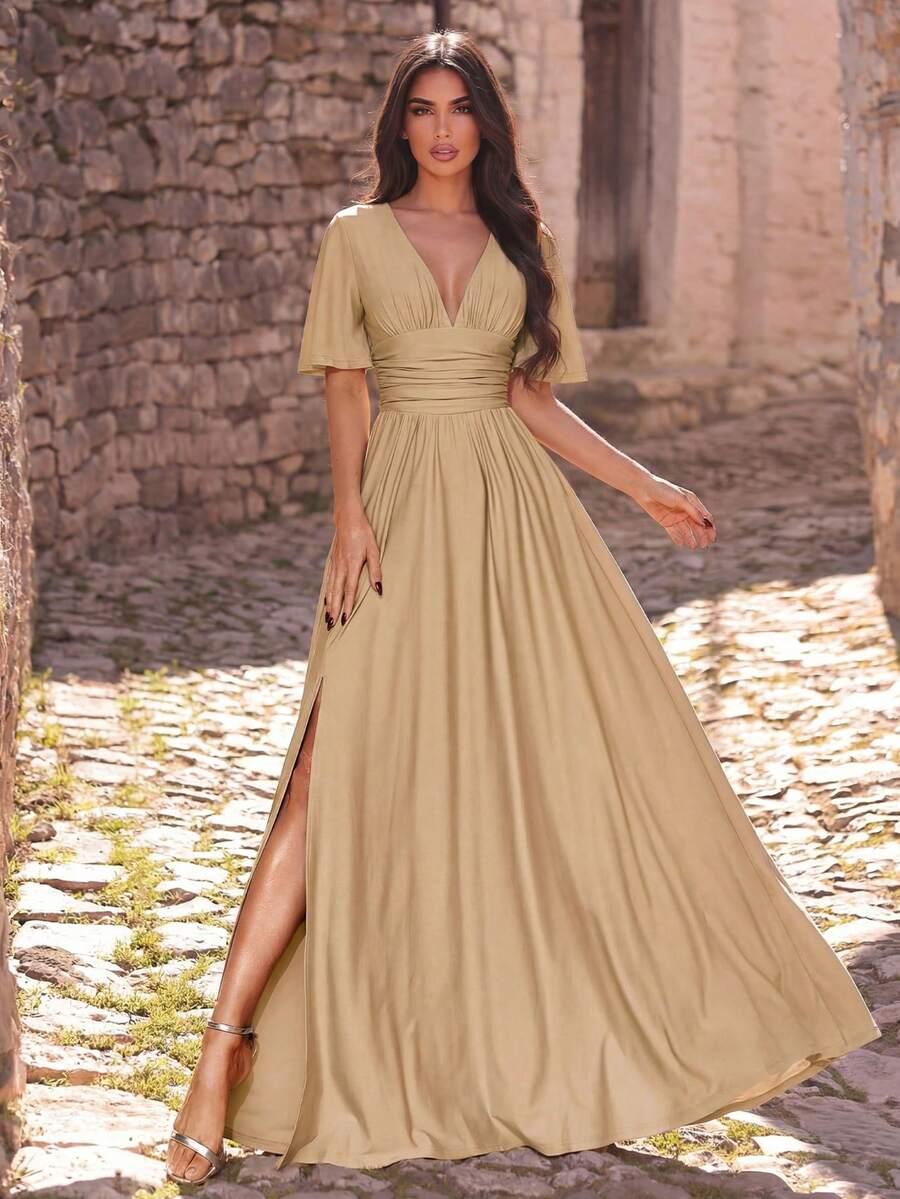 maxi sukienka v-neck