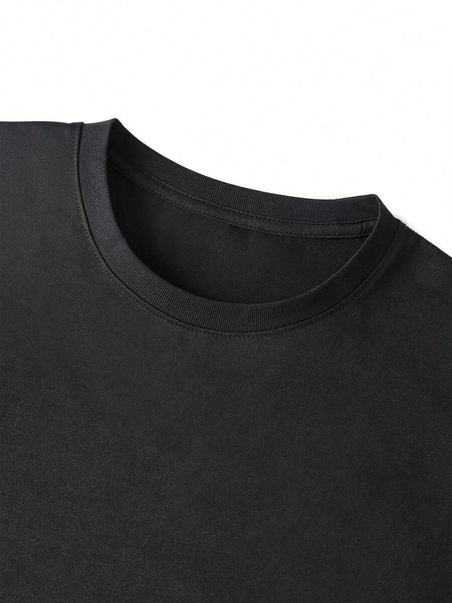 czarny klasyczny t-shirt
