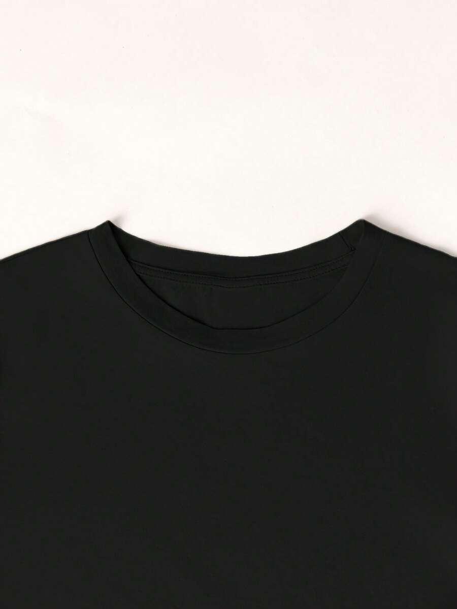 CZARNY T-SHIRT PRINT 