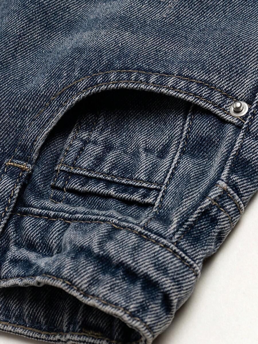 SPODNIE JEANS KIESZENIE ZAMEK