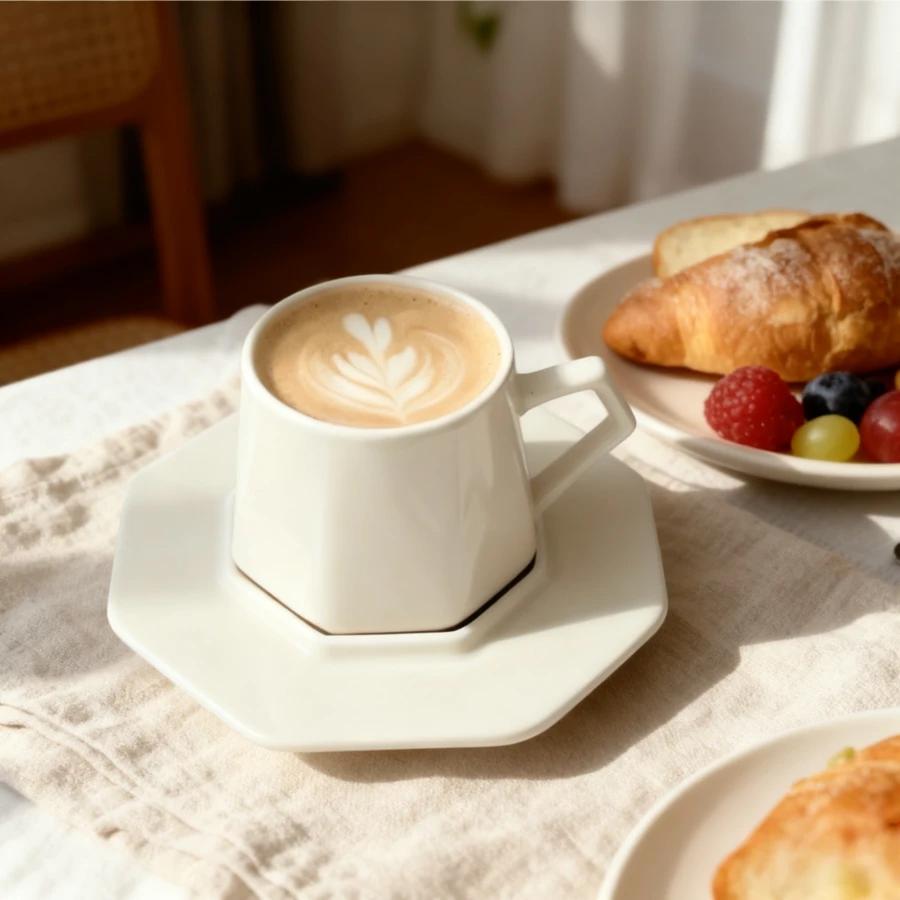 biała filiżanka do espresso 