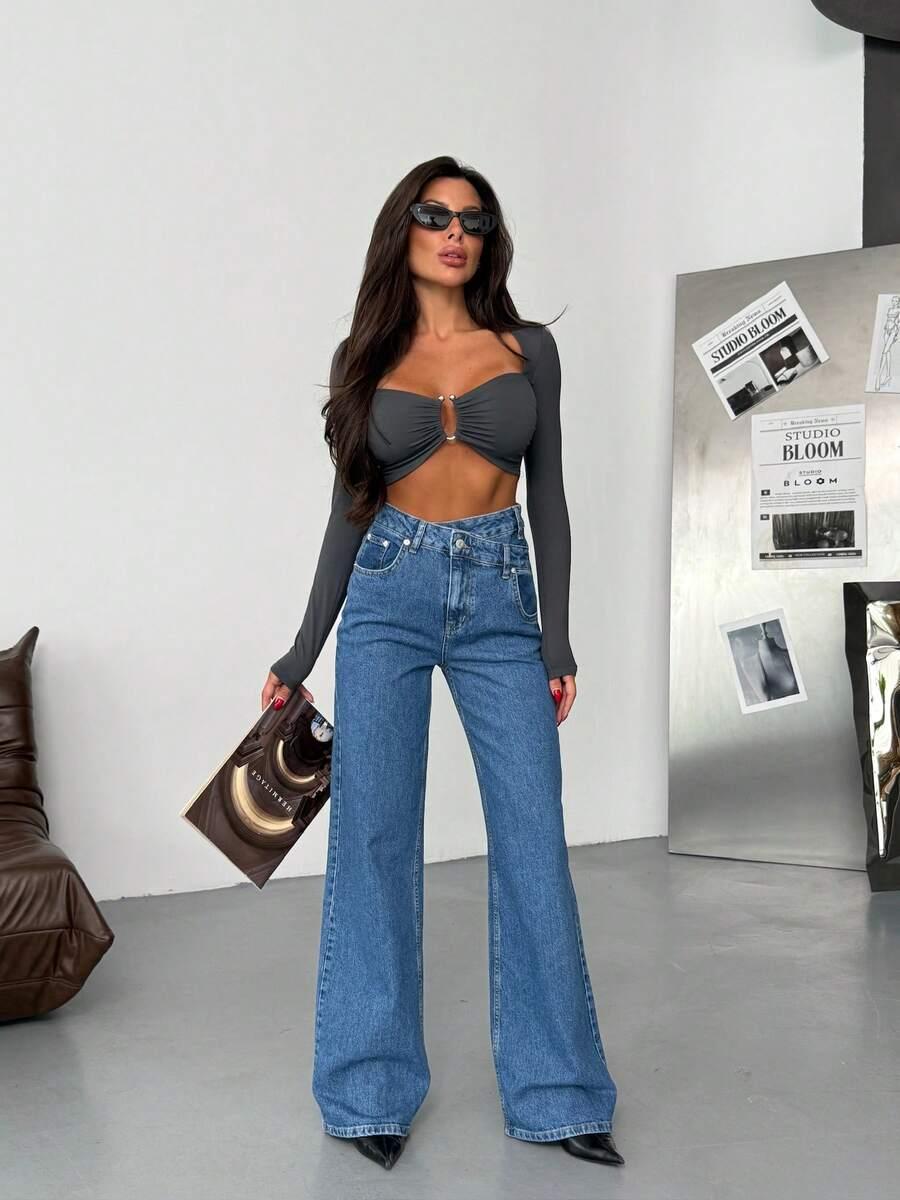 NIEBIESKIE SPODNIE JEANS