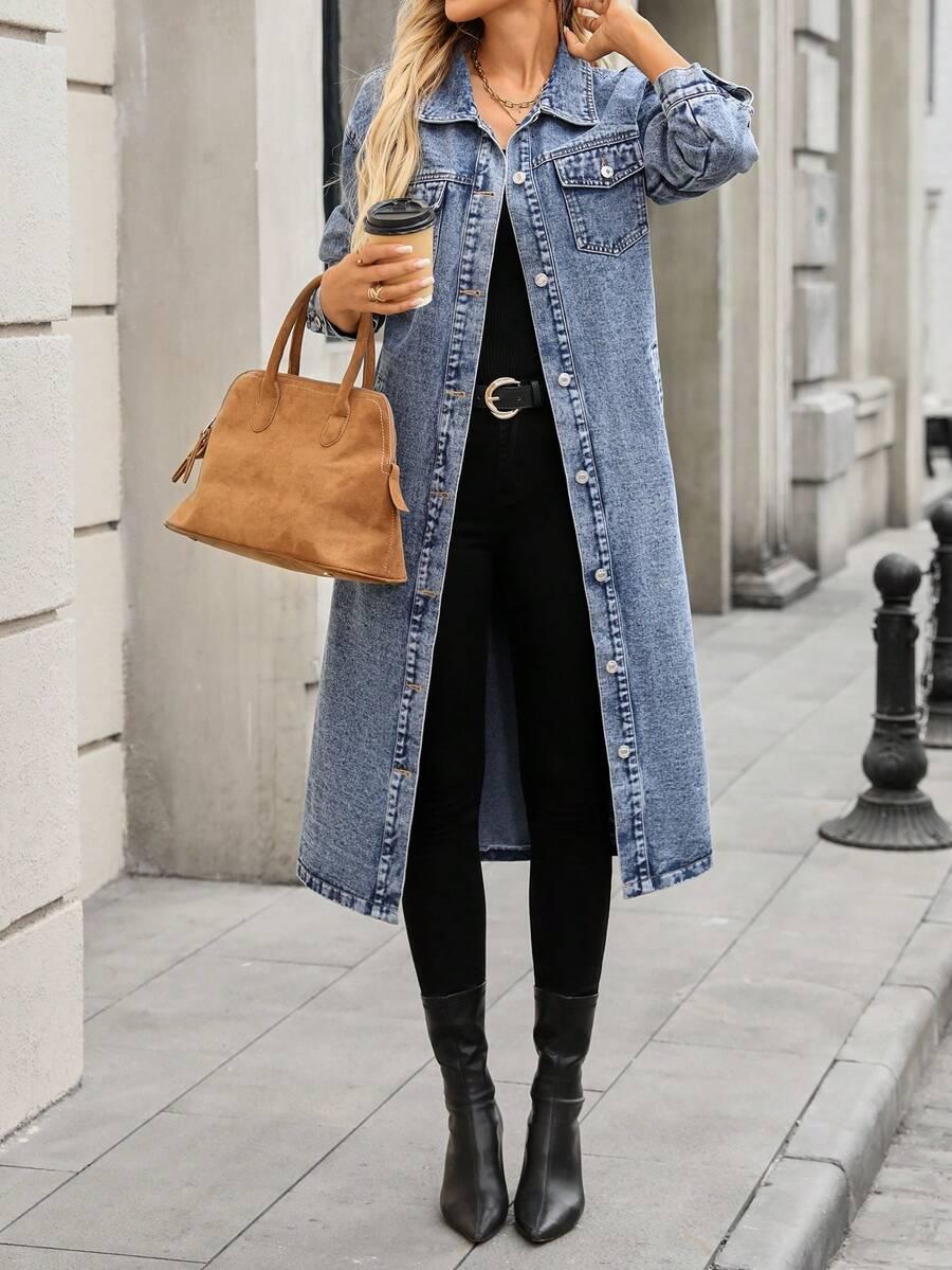 kurtka jeans guziki
