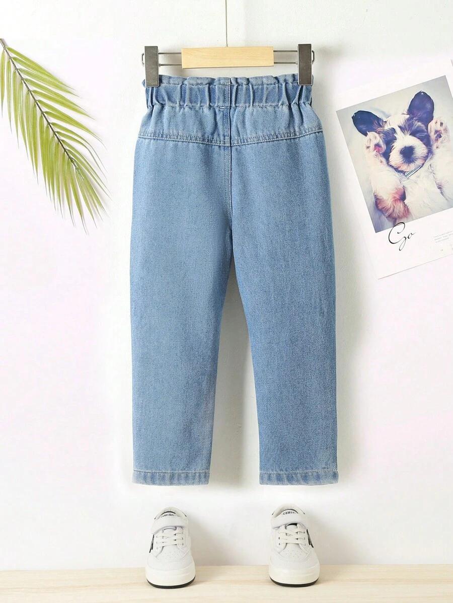 NIEBIESKIE SPODNIE JEANS HAFT 