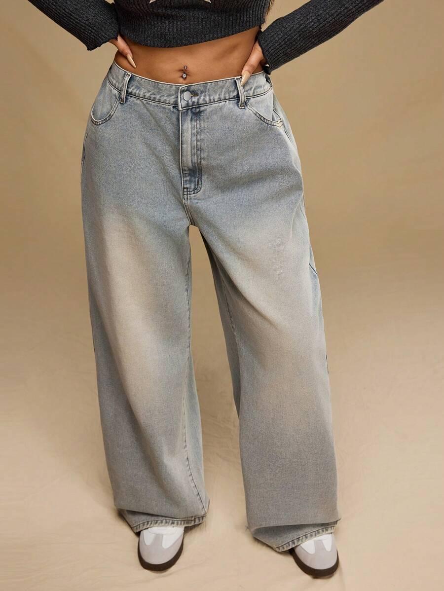 PROSTE SPODNIE JEANS