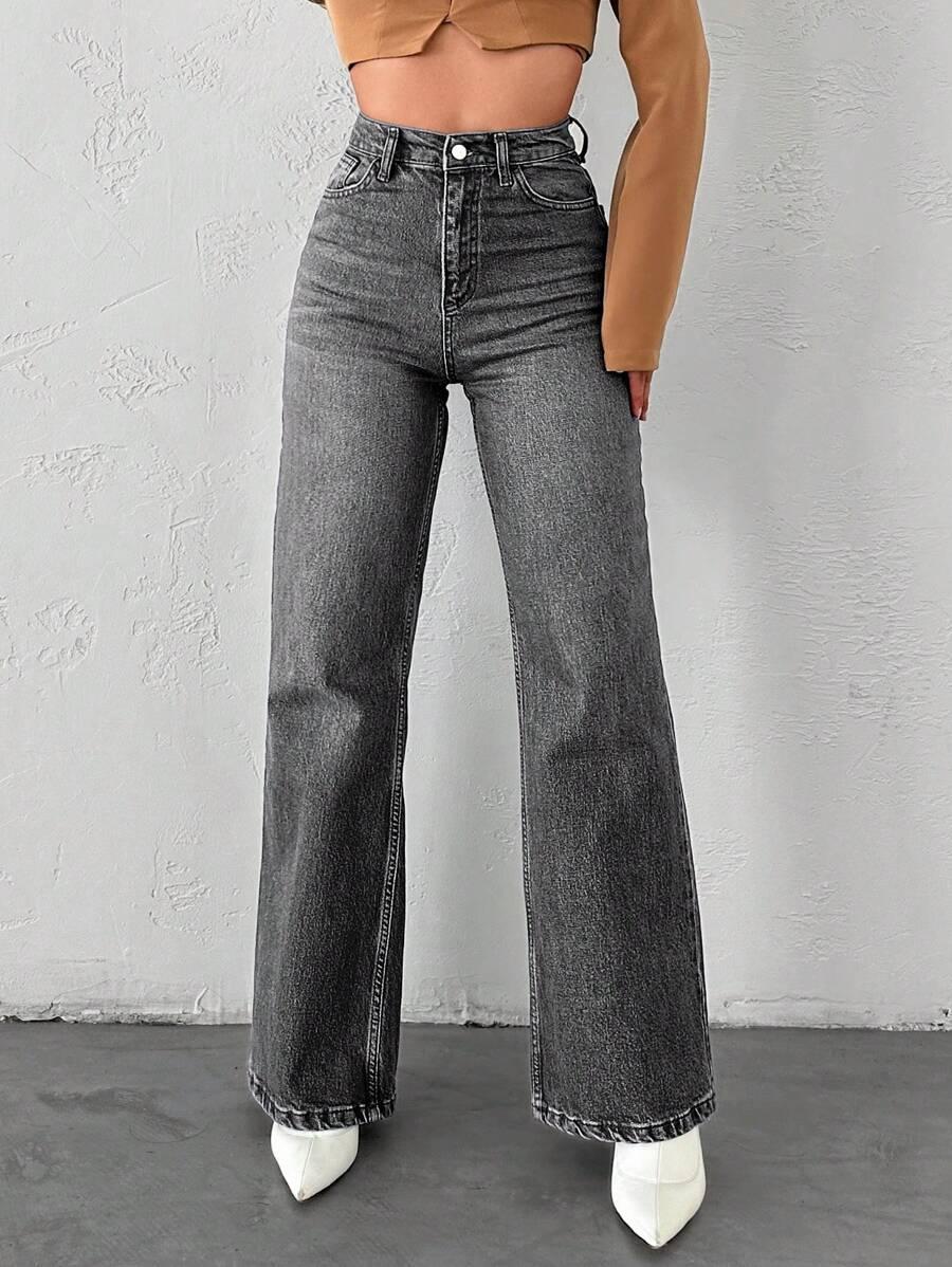SZARE SPODNIE JEANS 