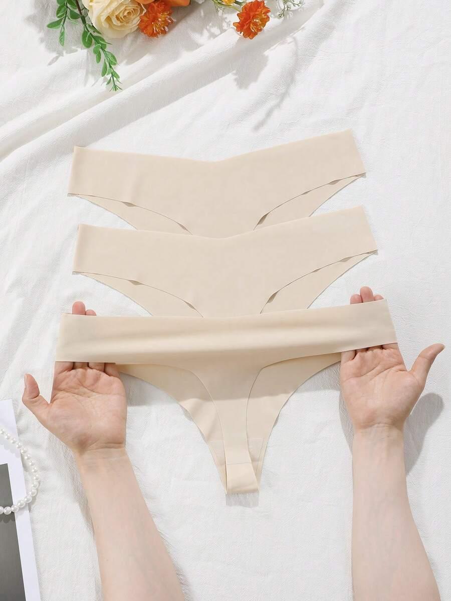 BEŻOWE MAJTKI BEZSZWOWE 3-PACK