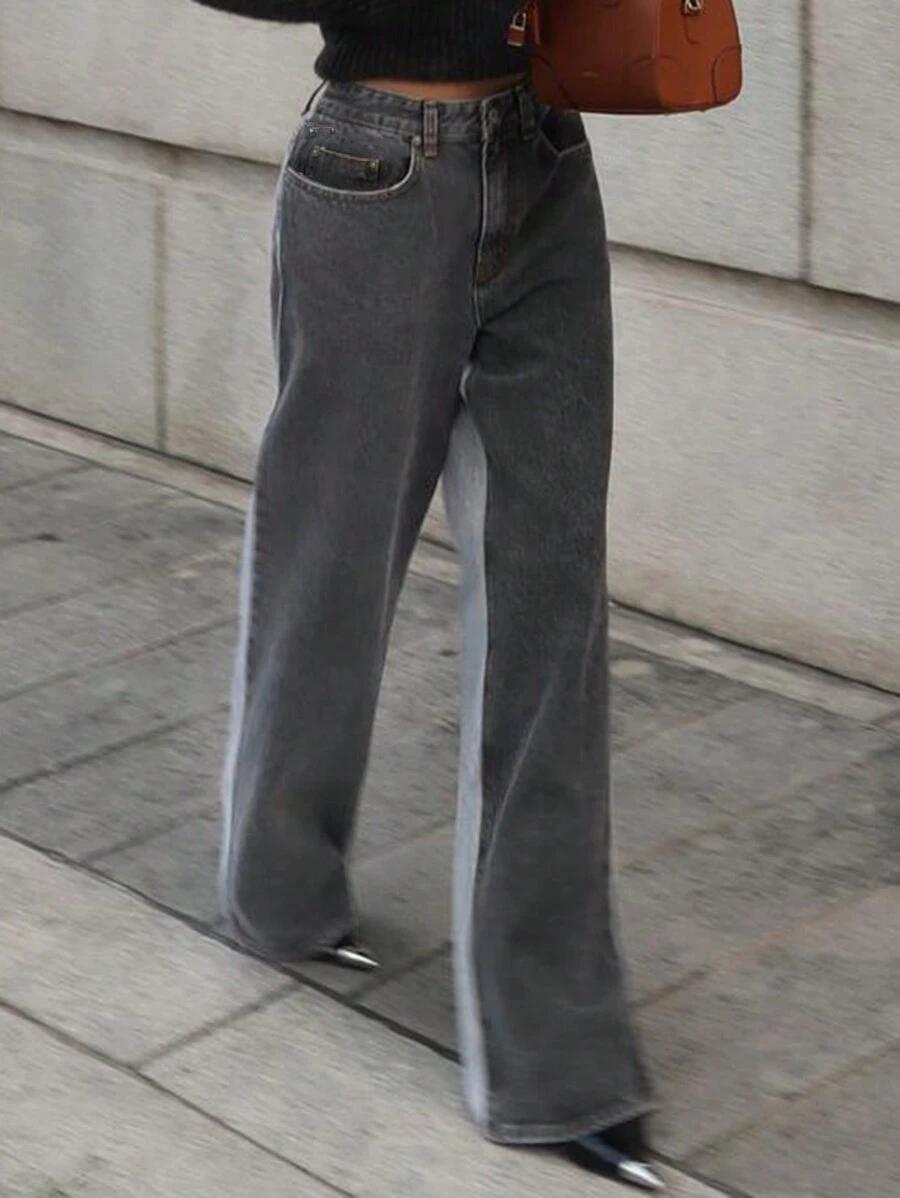 szare spodnie jeans