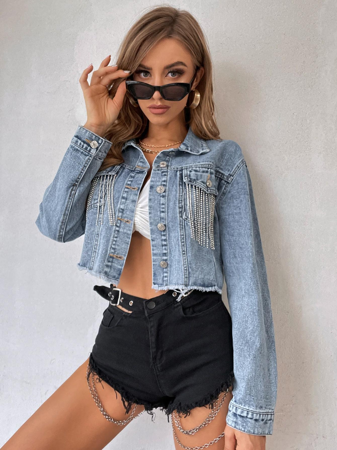 niebieska kurtka jeans 