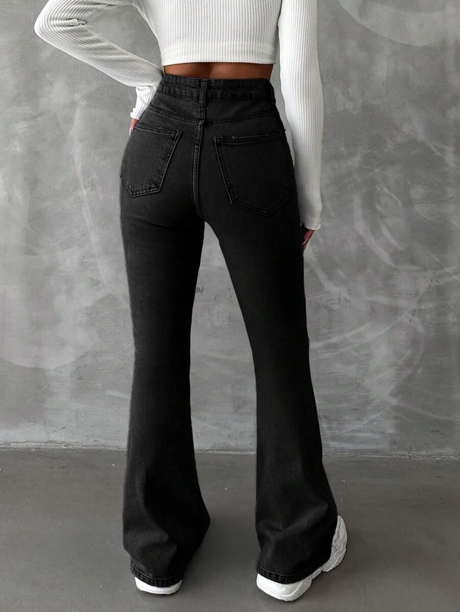 CZARNE SPODNIE JEANS