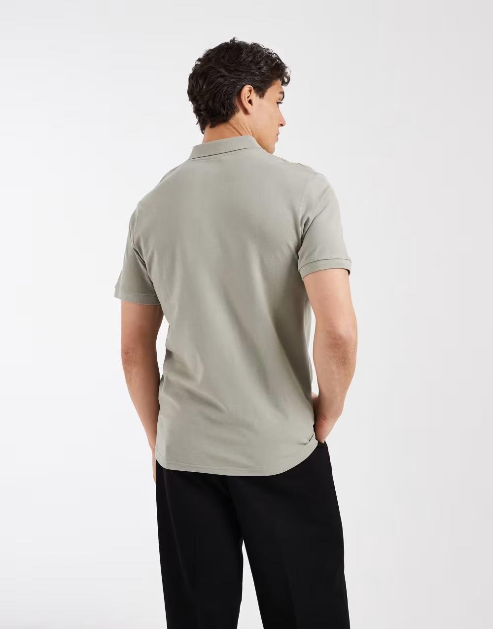 zielona koszulka polo casual