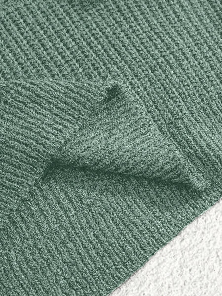 ZIELONY DZIANINOWY SWETER