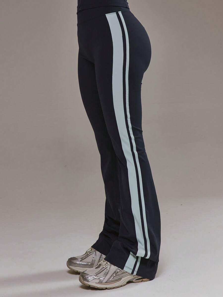 GRANATOWE LEGGINSY WYSOKI STAN