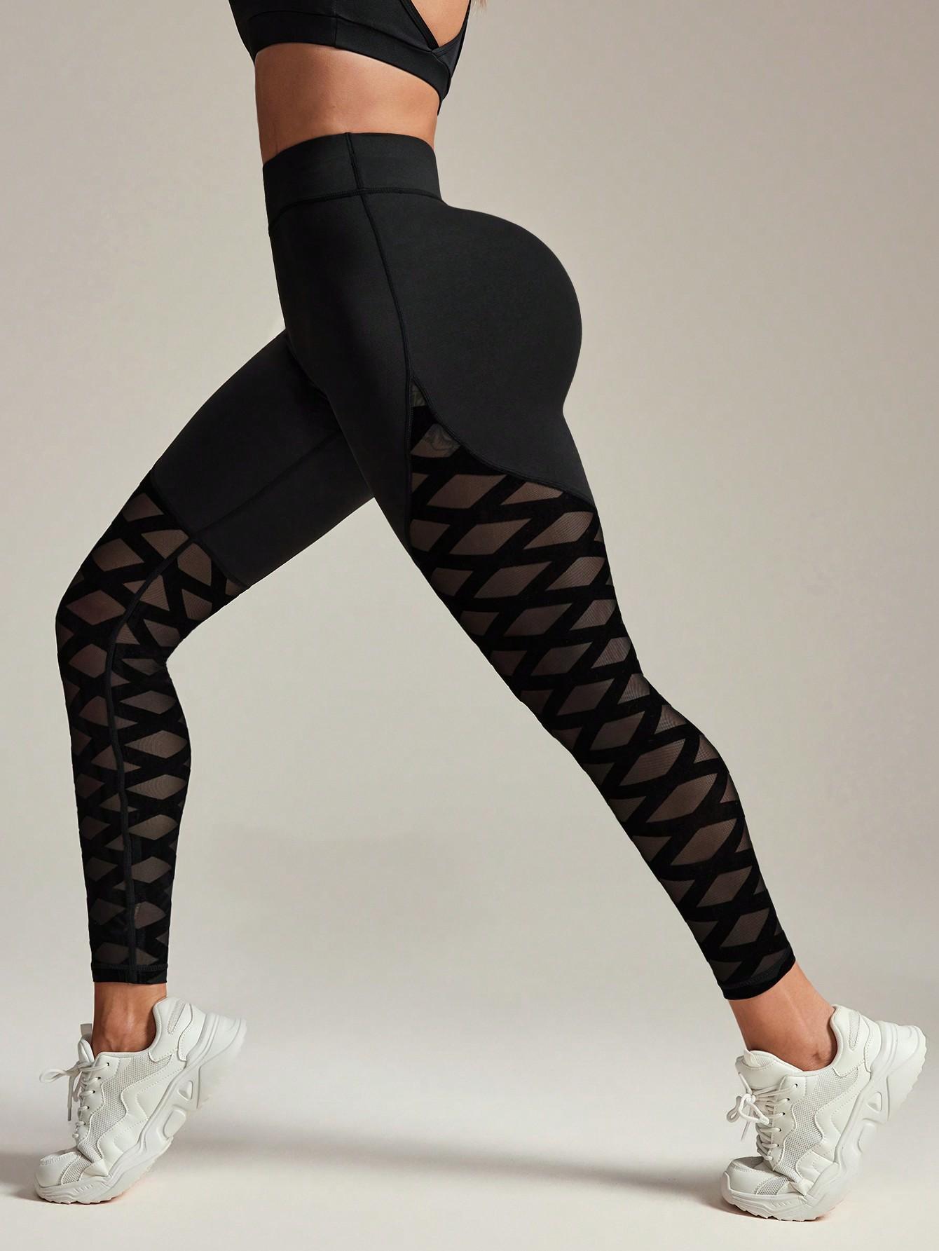 CZARNE LEGGINSY SIATECZKA