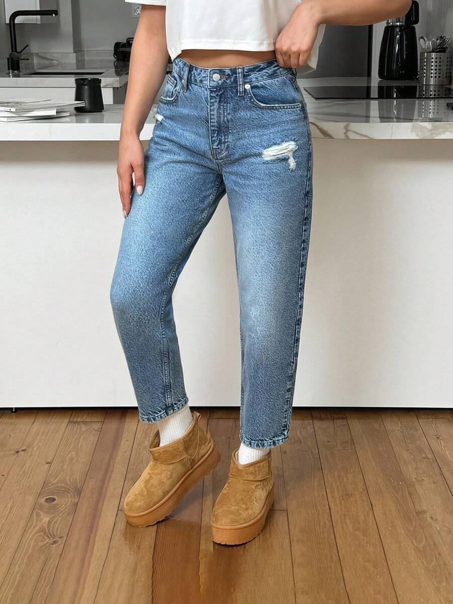 NIEBIESKIE SPODNIE JEANS