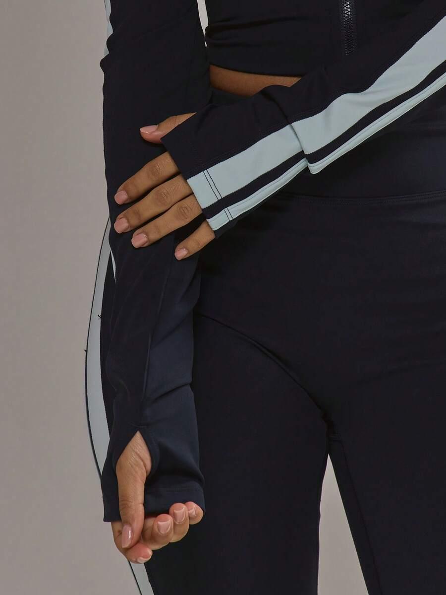 GRANATOWE LEGGINSY WYSOKI STAN