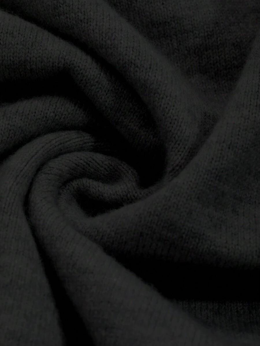 CZARNY SWETER ZDOBIENIE