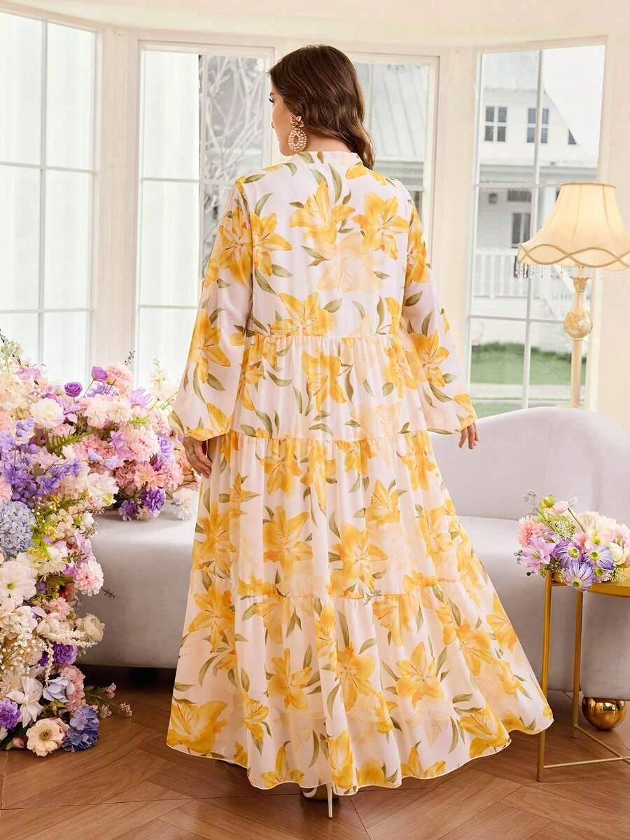 SUKIENKA MAXI KWIATY