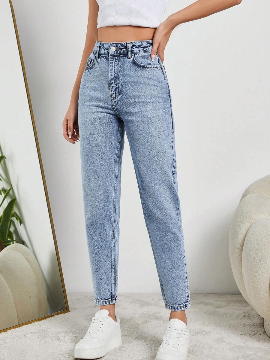 SPODNIE MOM JEANS