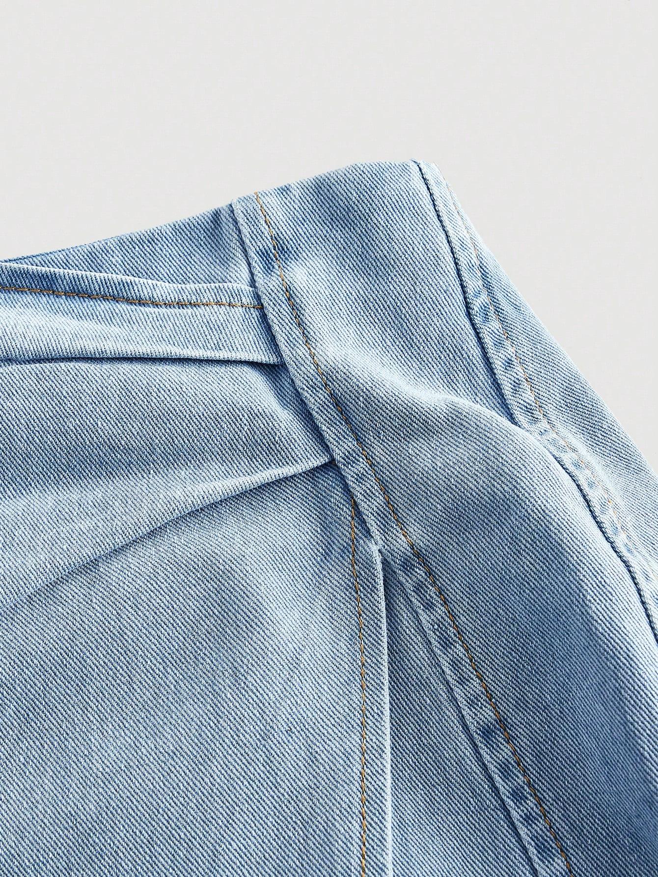 NIEBIESKA SPÓDNICA JEANS 