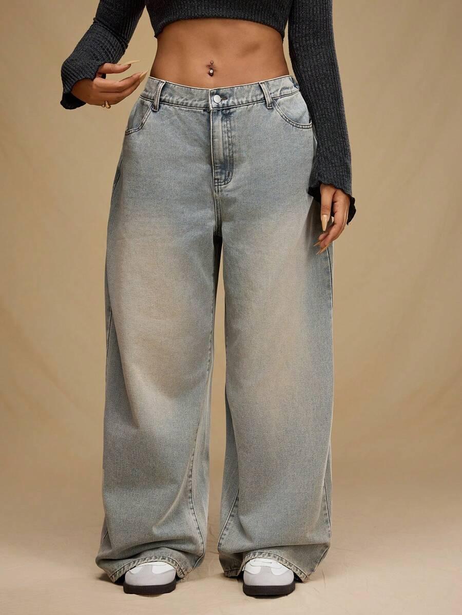 PROSTE SPODNIE JEANS