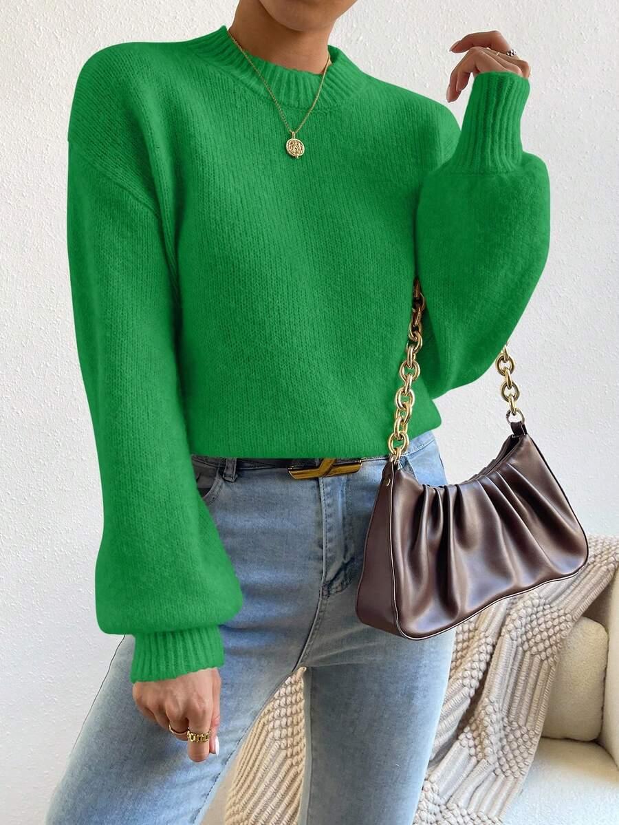 zielony dzianinowy sweter 