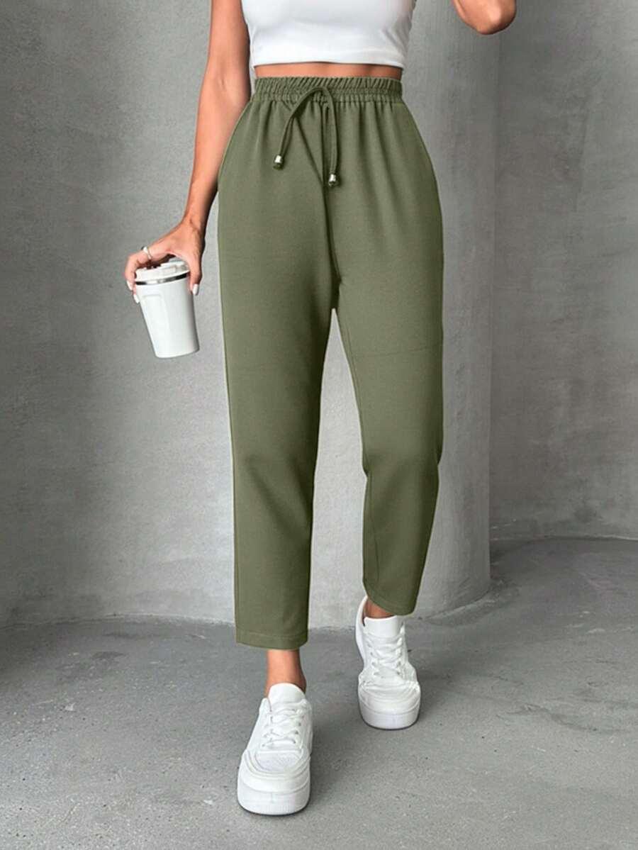 zielone spodnie casual