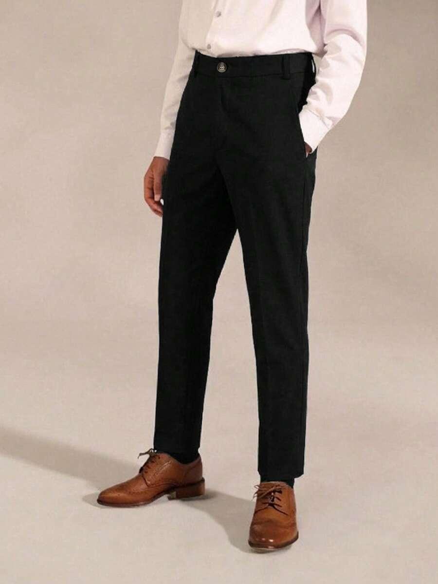 CZARNE ELEGANCKIE SPODNIE