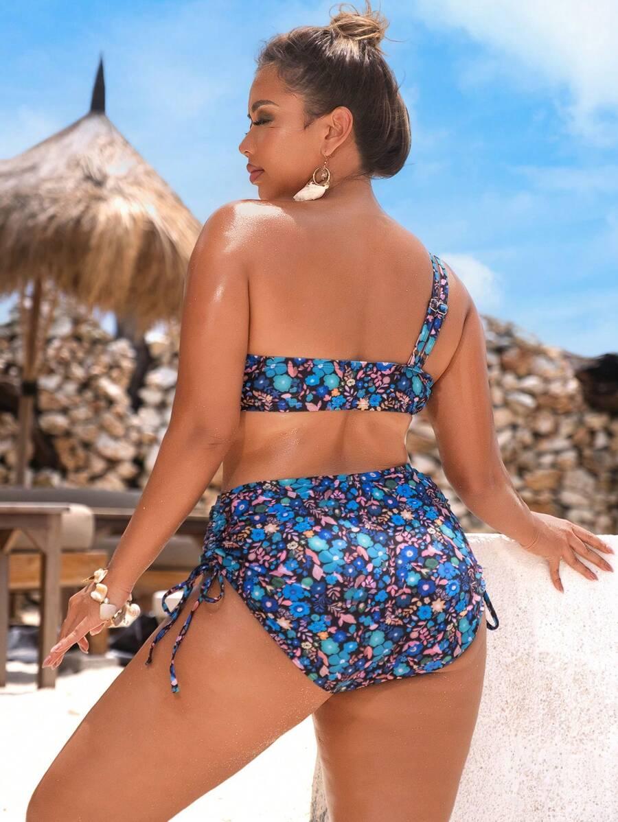 góra od bikini asymetria print