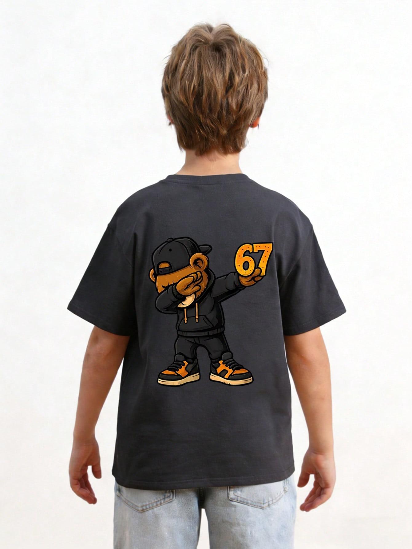 SZARY T-SHIRT PRINT