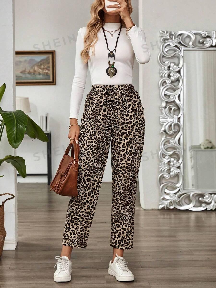 SPODNIE ANIMAL PRINT CASUAL 