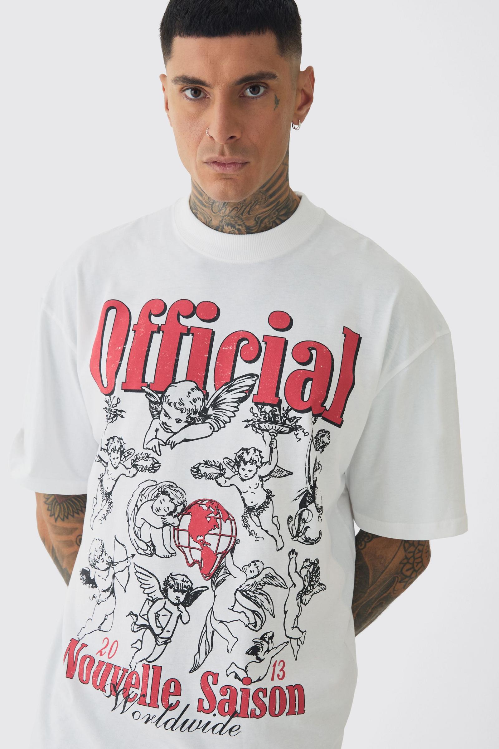 BIAŁY T-SHIRT PRINT
