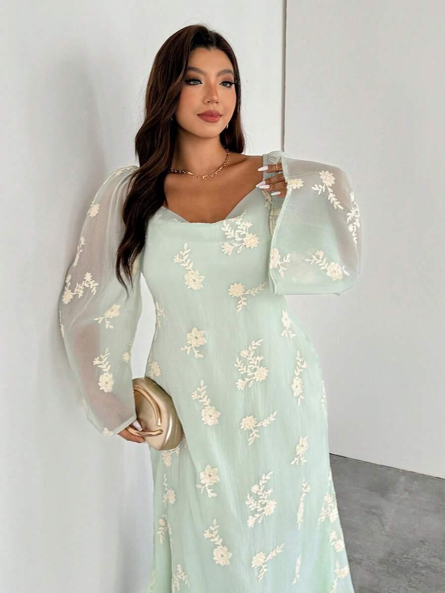MAXI SUKIENKA PRINT KWIATY