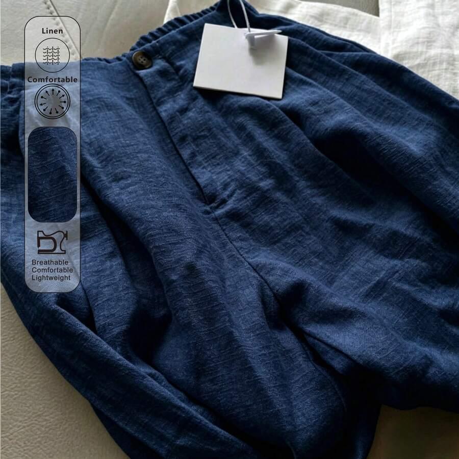 granatowe spodnie casual 