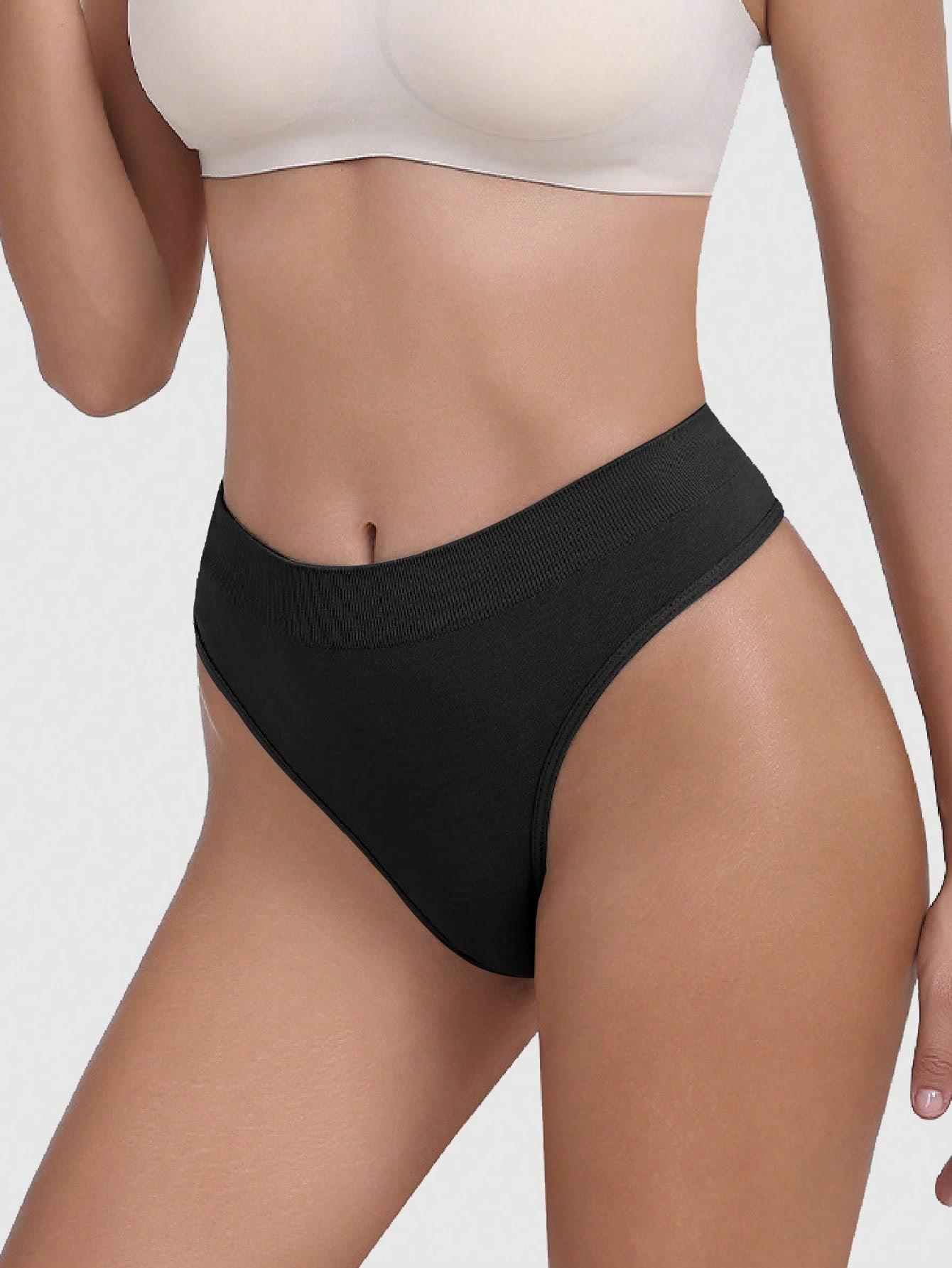 CZARNE MAJTKI STRINGI 4-PACK