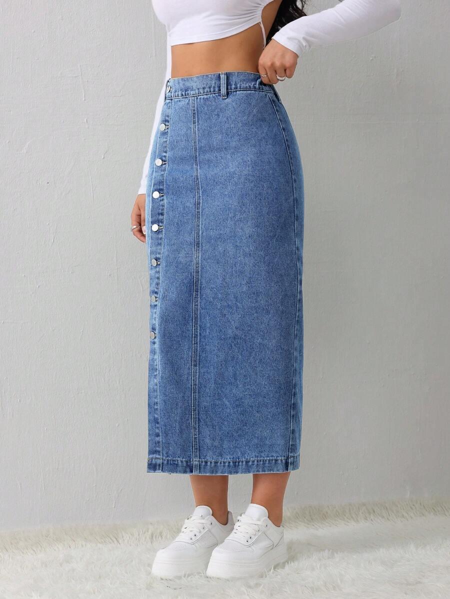 NIEBIESKA SPÓDNICA JEANS