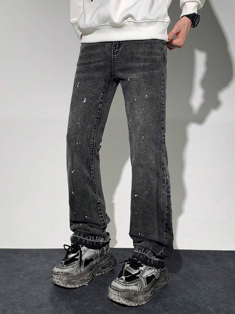 szare spodnie jeans 