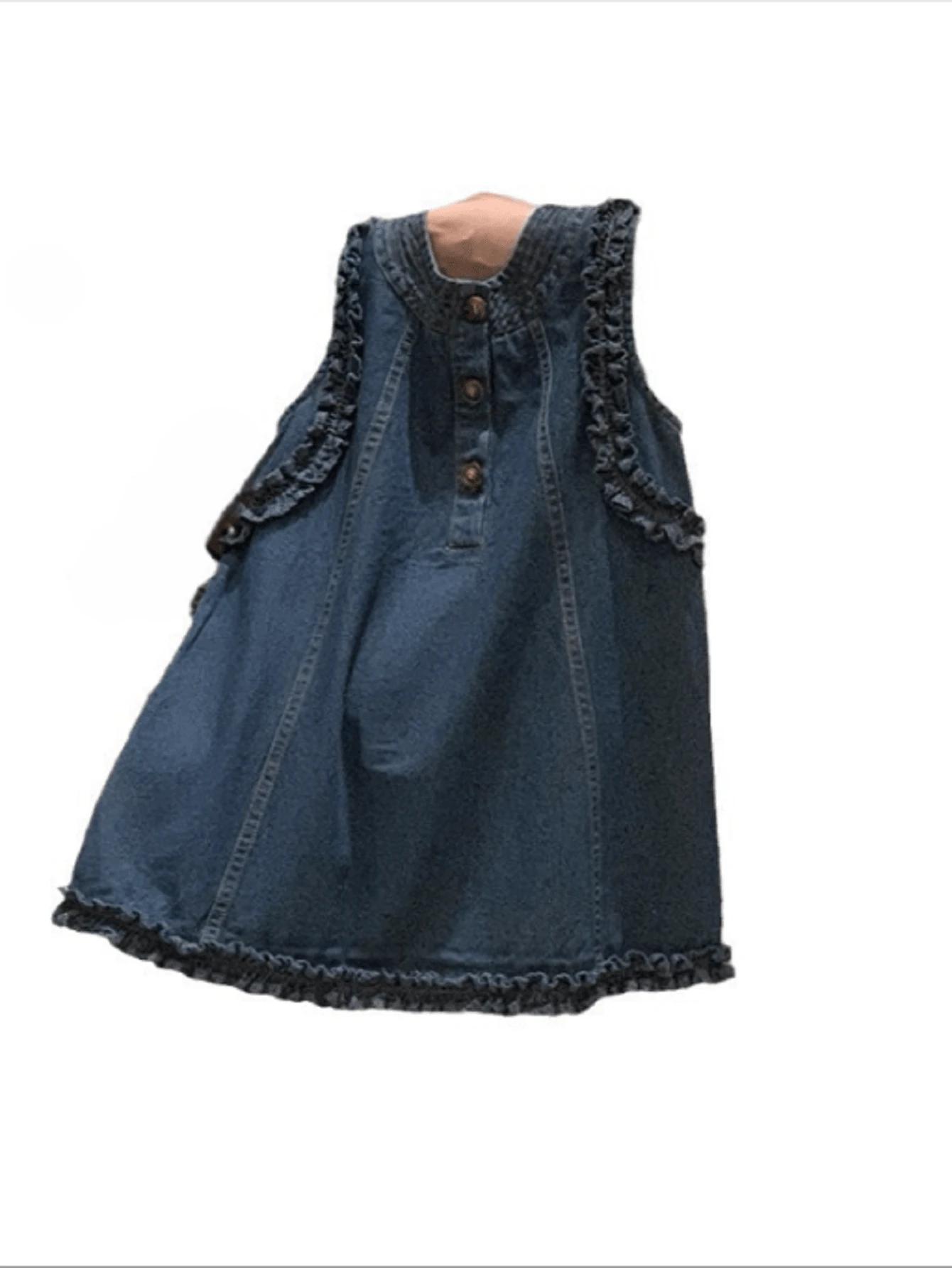 granatowa sukienka jeans