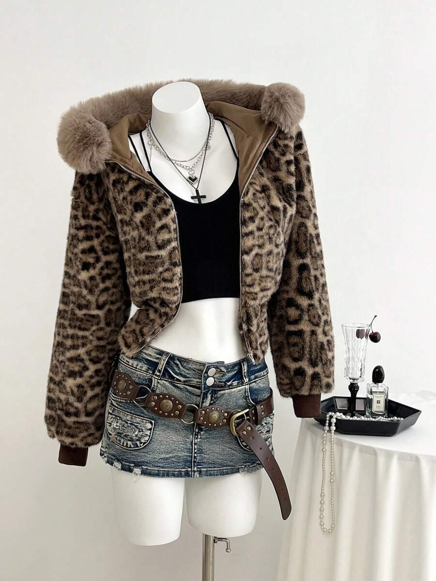 KURTKA ANIMAL PRINT KAPTUR