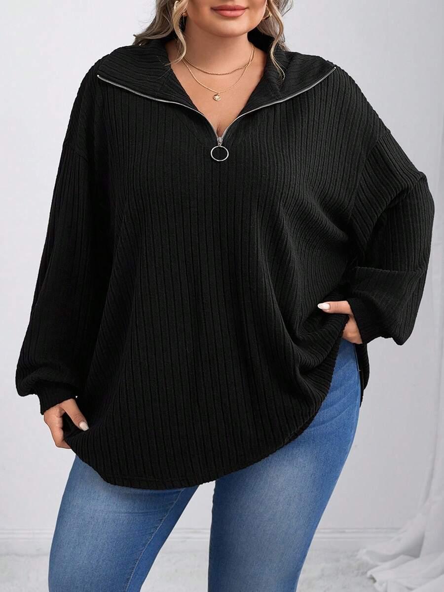 czarny sweter zamek 