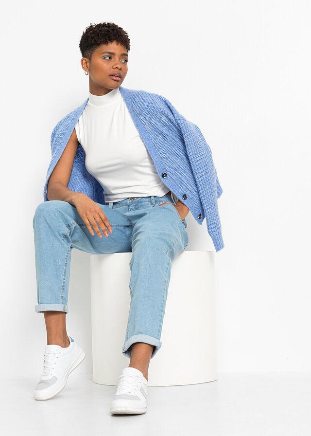 NIEBIESKIE SPODNIE MOM JEANS