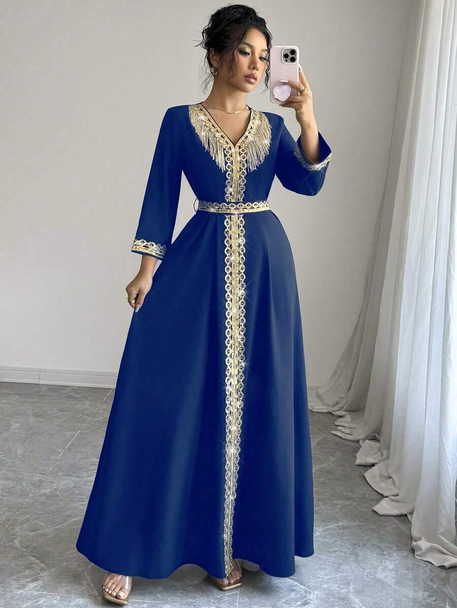 niebieska maxi sukienka