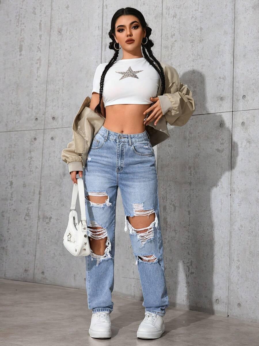 NIEBIESKIE SPODNIE JEANS