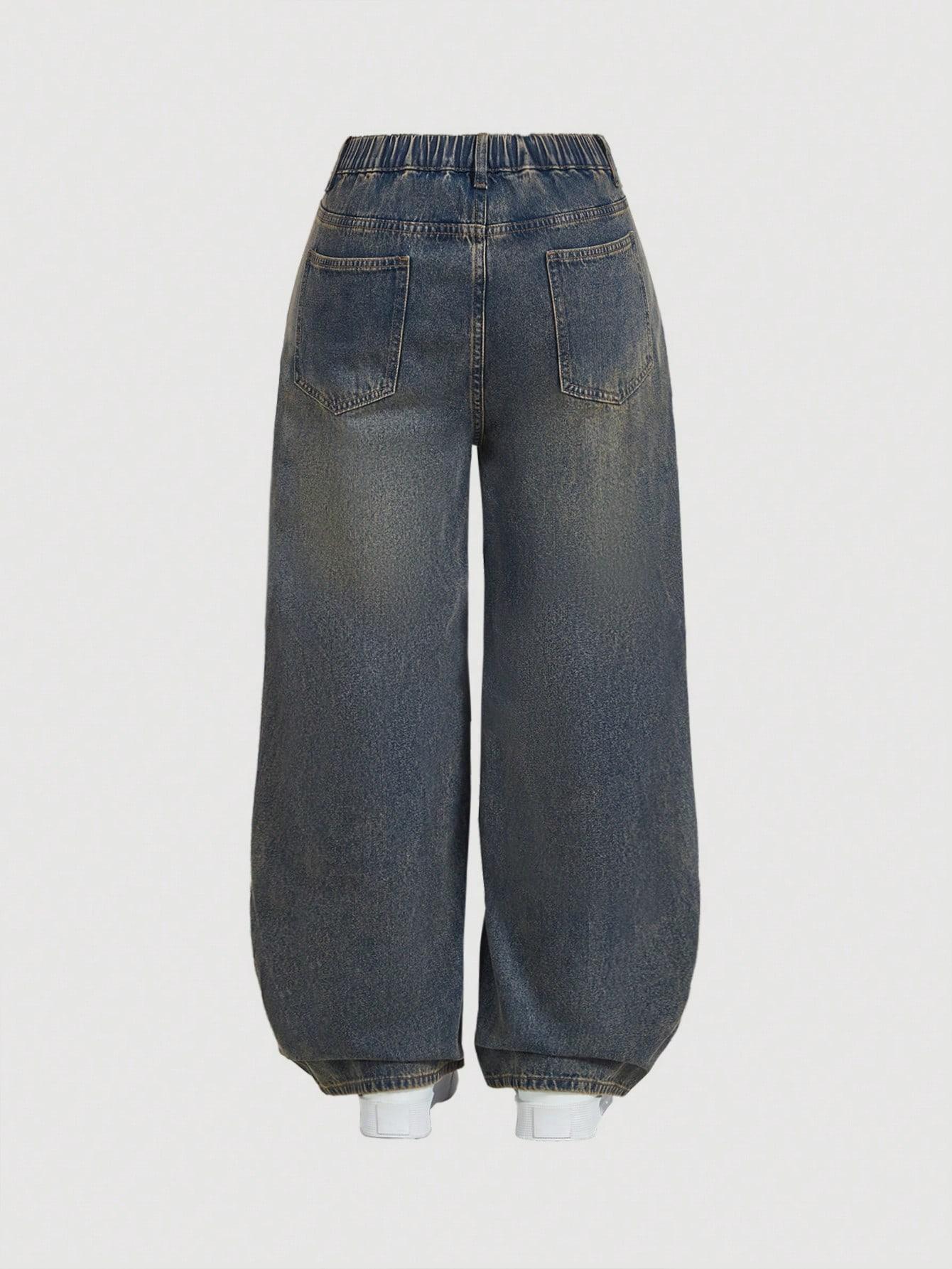 SPODNIE JEANS SZEROKA NOGAWKA