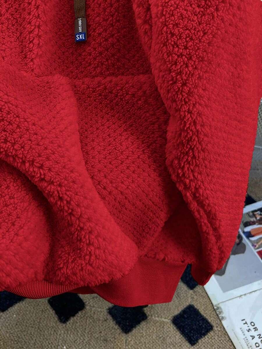 czerwona bluza  z kapturem