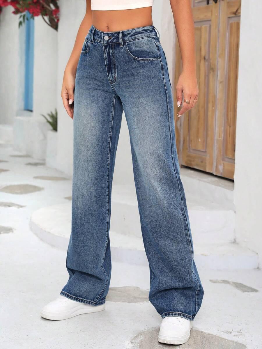 SPODNIE JEANS PROSTA NOGAWKA
