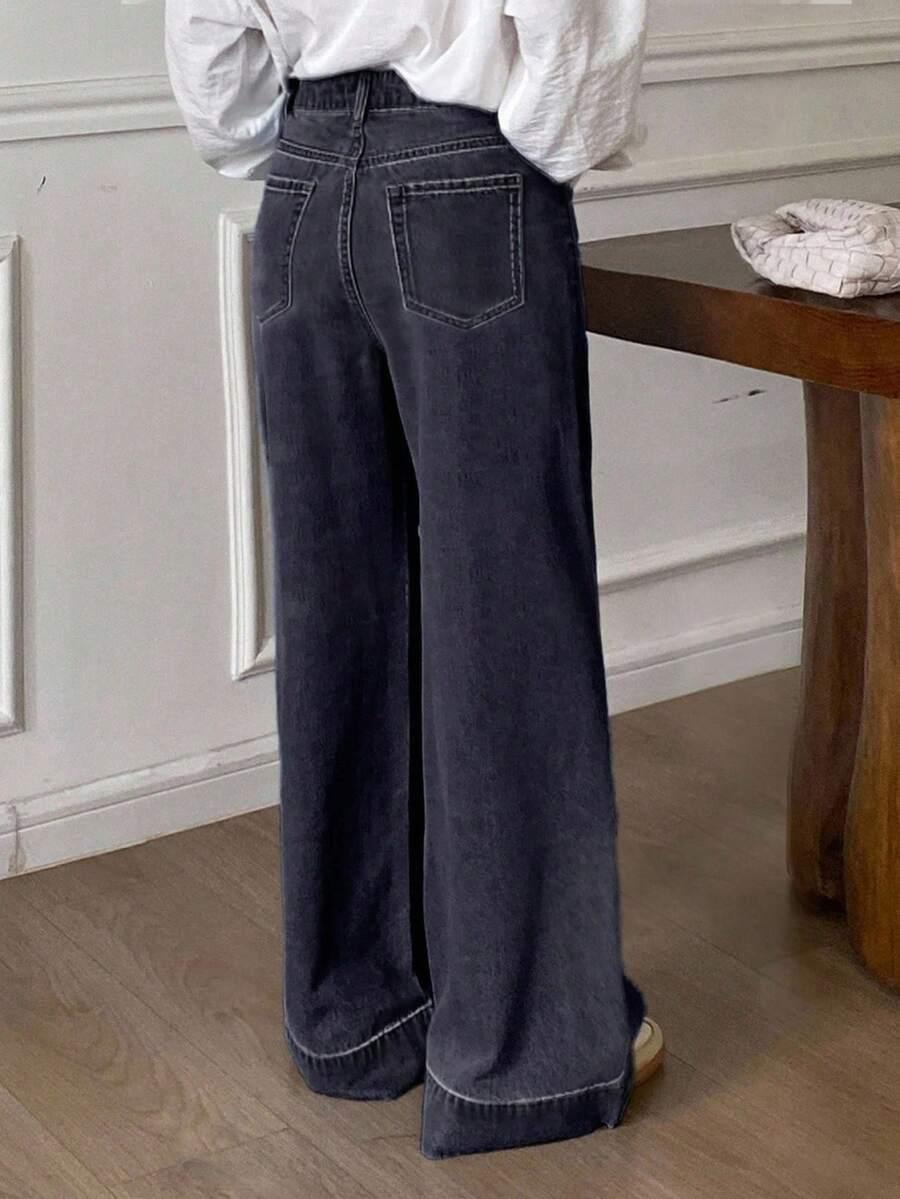 spodnie jeans wysoki stan