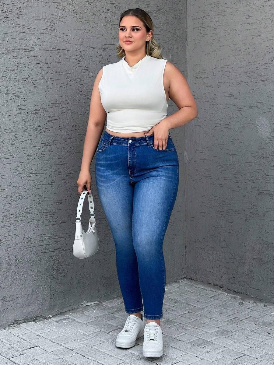 NIEBIESKIE SPODNIE JEANS